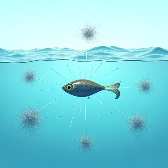 Infographic showing scent dispersing from a lure's volcanic core